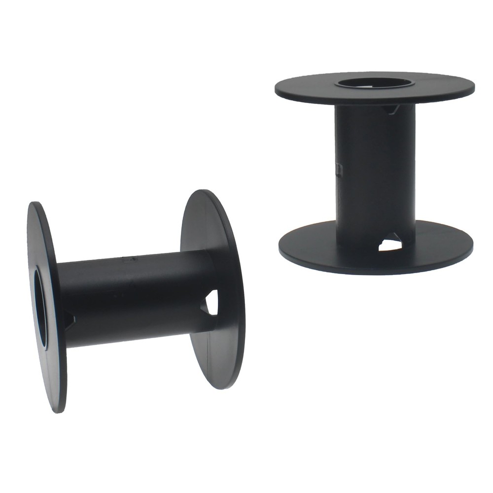 6 PCS 71mm Black Plastic Empty Thread Spools for Sewing, Embroidery, Crafts