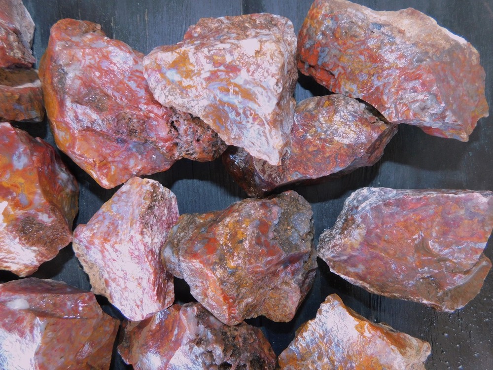 San Carlos Agate natural lapidary cabbing tumbling rough from Mexico