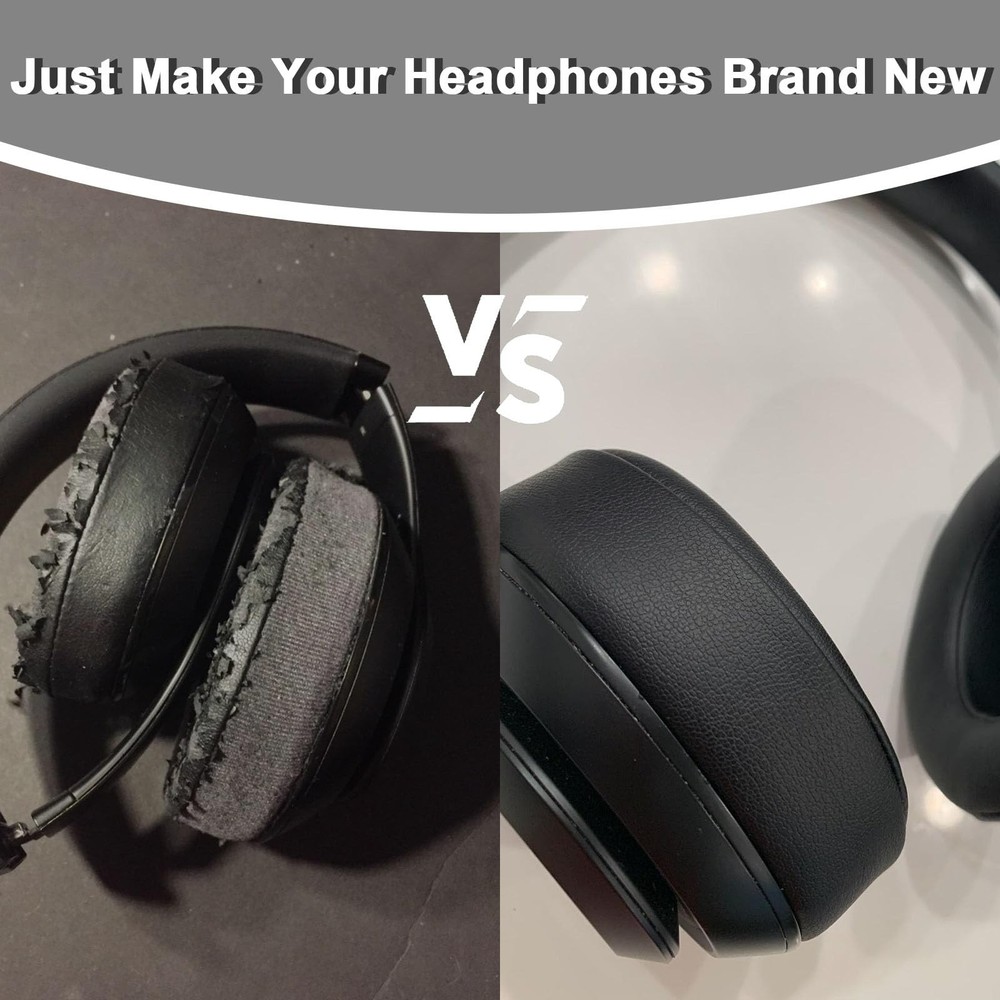 Replacement Ear Pads for Beats Studio 2 & 3 Wired & Shadow Gray