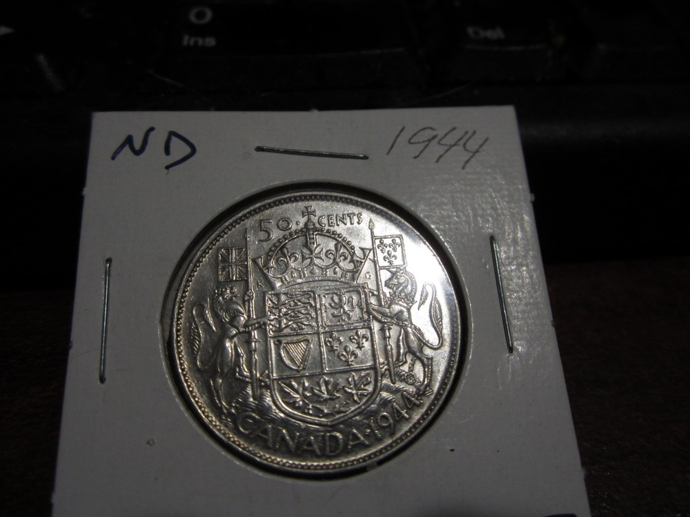 1944 ND - Canada silver half dollar - Canadian 50 cent