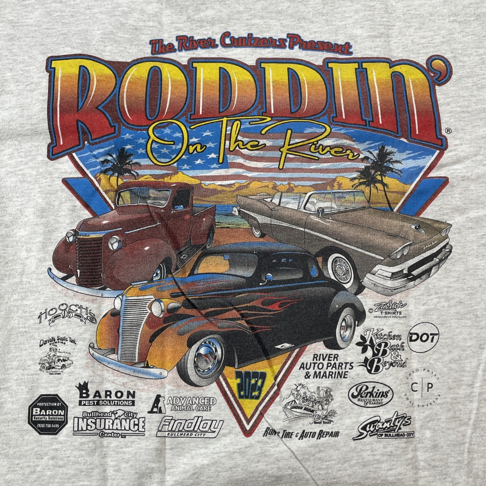 Belton Tough Tee XL Men's Gray Single Stitch Cotton Roddin 2023 On The River