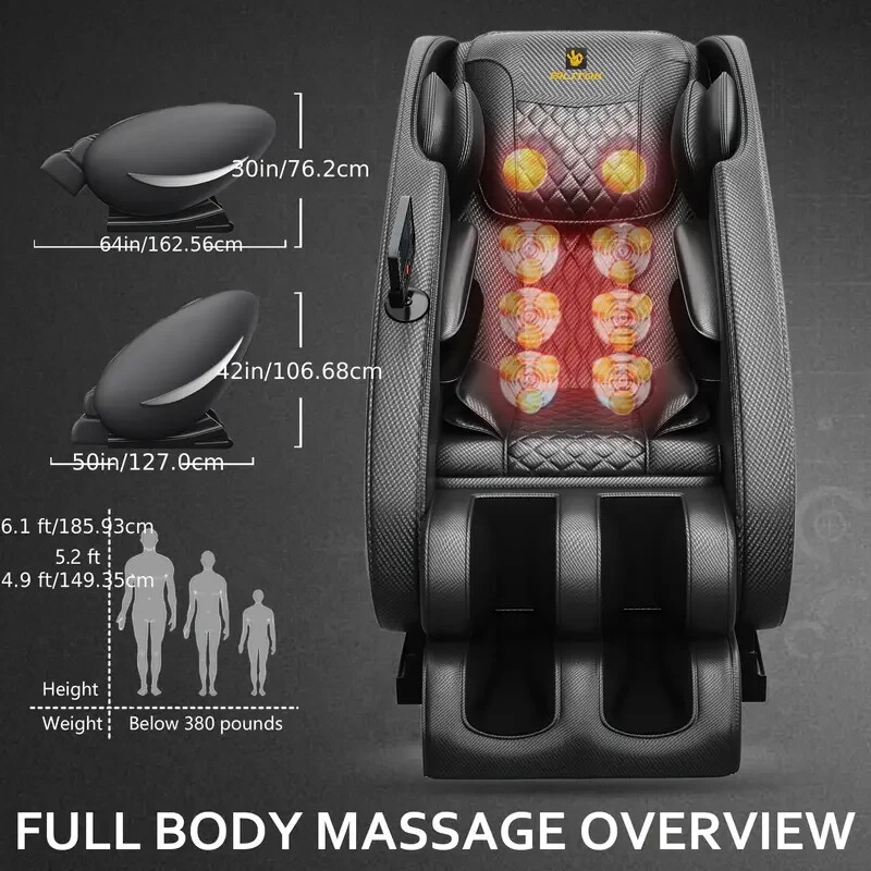 Massage Chair Recliner - Zero Gravity, Full Body Massage, Heating Element