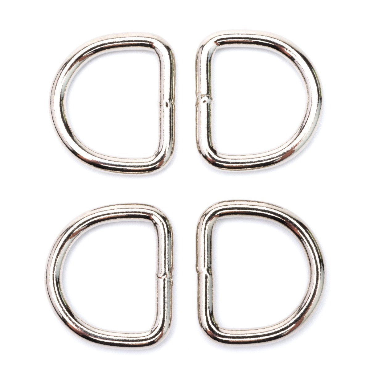 Country Brook Design® 5/8 Inch Nickel Plated Welded D-Rings, 10 Pack