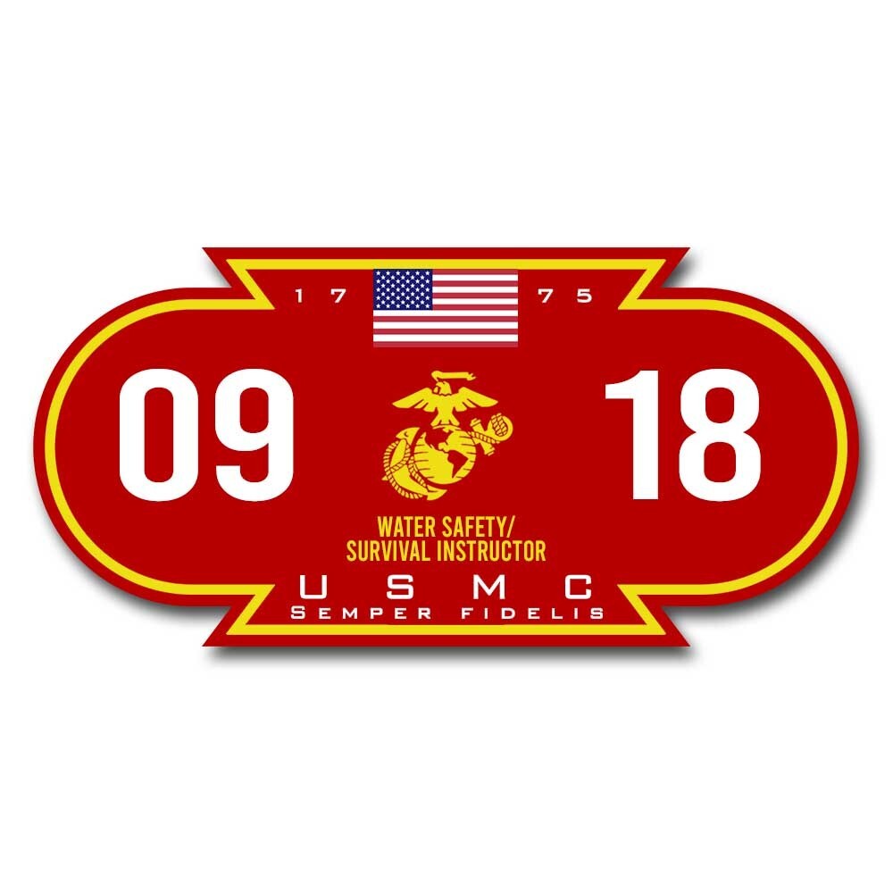 USMC 0918 MOS Decal - USMC Veteran Decal - Marine Corps  - Devil Dog 3" Decal