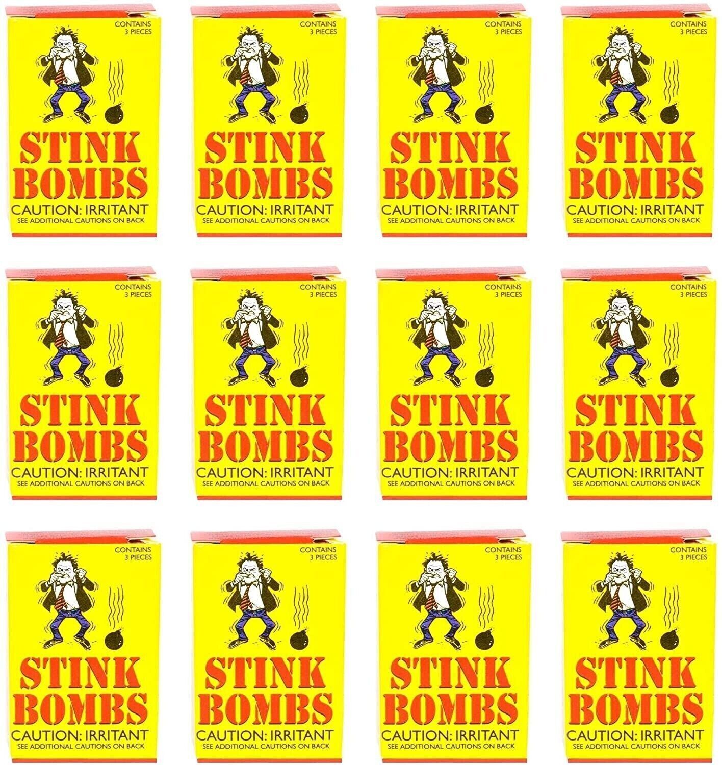 36 Stink Bombs - Stinky Glass Gag Prank Fart Joke (1 case of 36)