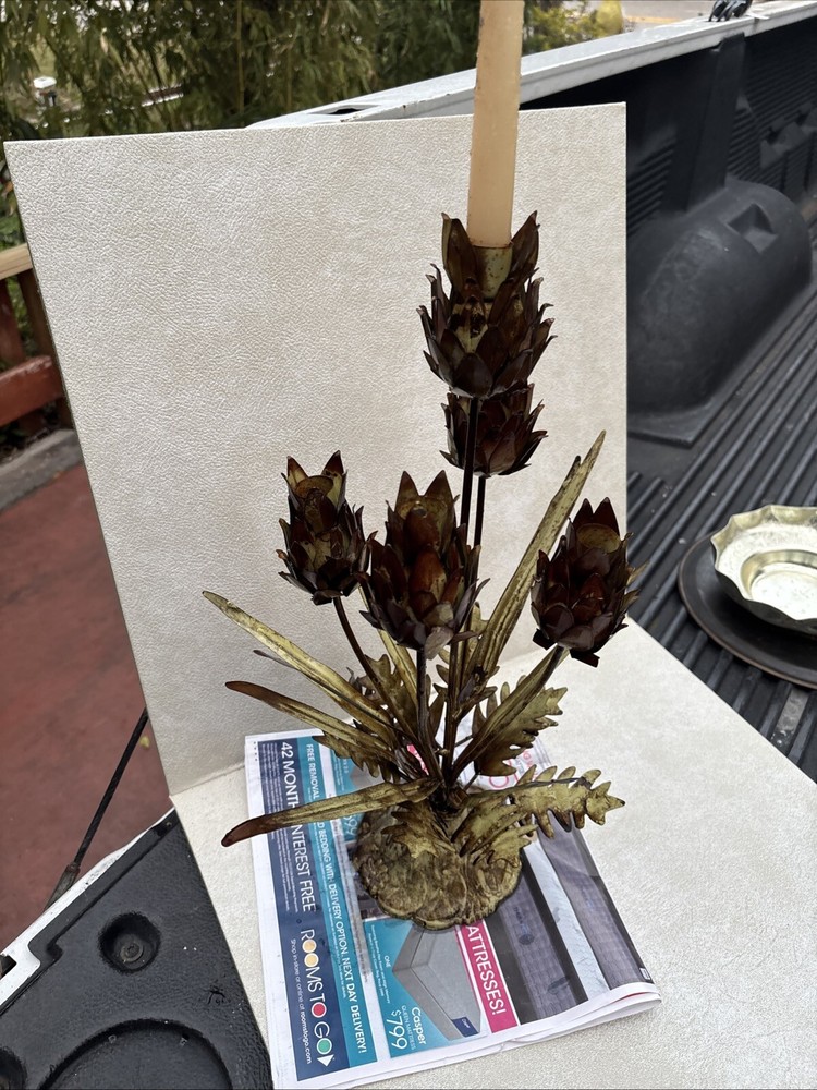 Mid-Century Max Howard Toleware Candelabra