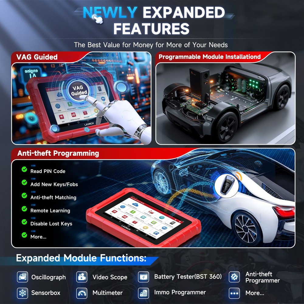 LAUNCH X431 PRO Star Bidirectional Car Diagnostic Tool ECU Coding CANFD