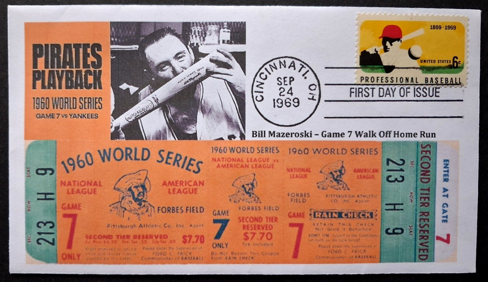 Bill Mazeroski First Day Cover Envelope