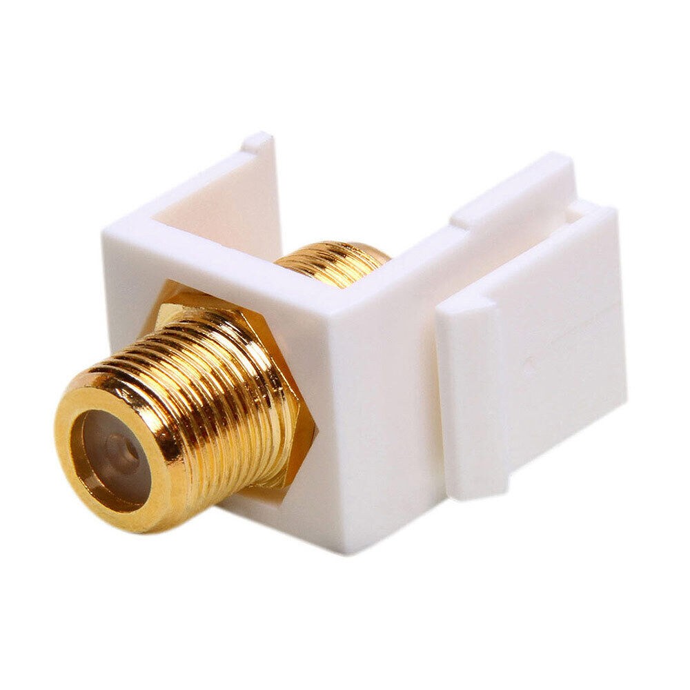 F-Type Modular Keystone Jack – Coaxial Cable Coupler F-Type Insert for Wall