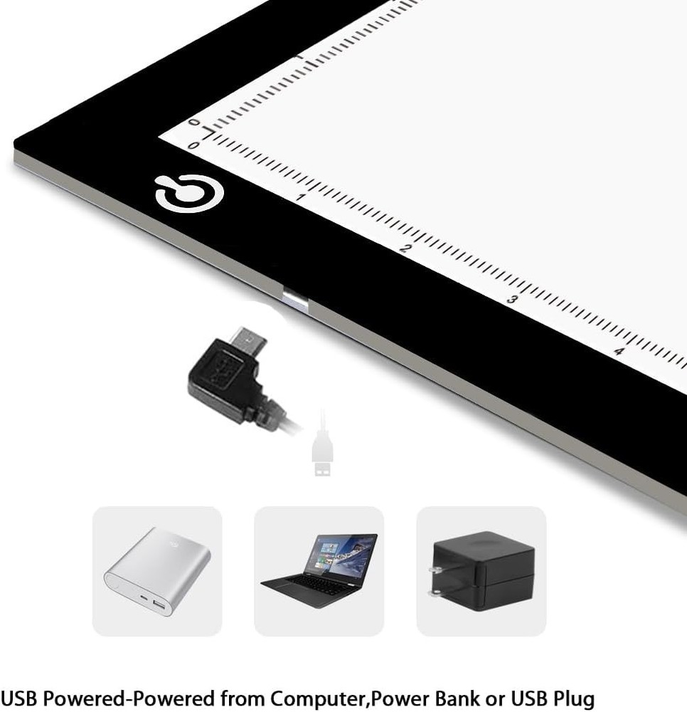 LitEnergy A4 LED Light Tracing Pad | Adjustable Brightness | USB Powered
