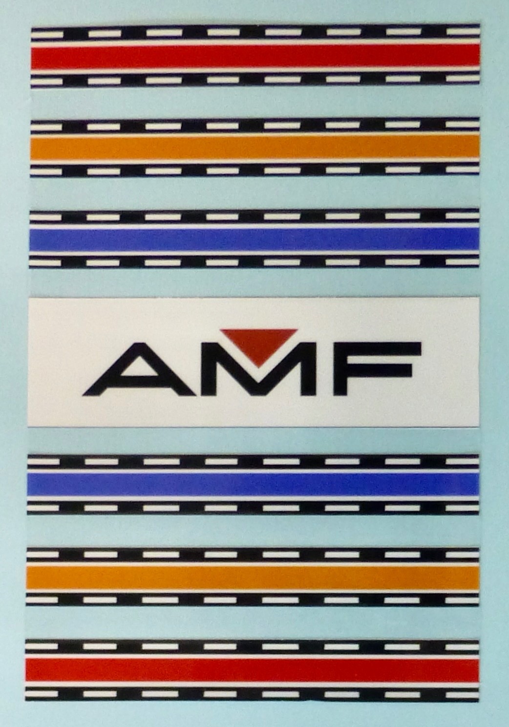 1960s AMF Aerobee muscle bananna bicycle seat tube decal sticker - black stripes