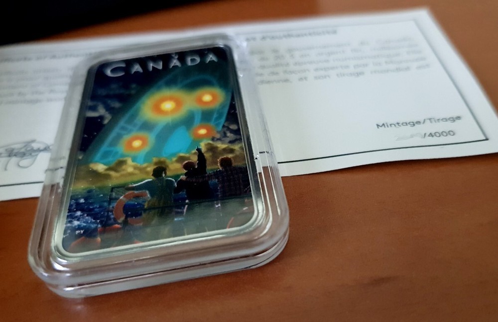 2019 Canada Shag Harbour UFO Incident $20 Unexplained Phenomena Silver GITD Coin