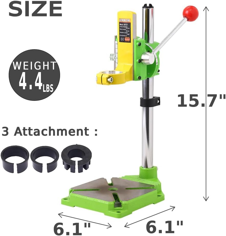 Japard Drill Press Floor Stand for Hand Drill, Vertical Workbench, Adjustable