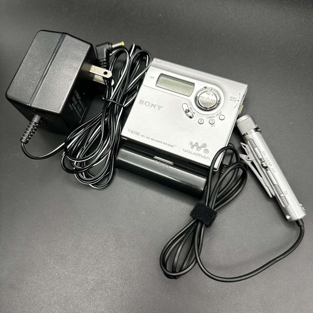 SONY MZ-N920 NET MD WALKMAN Silver Tested Working
