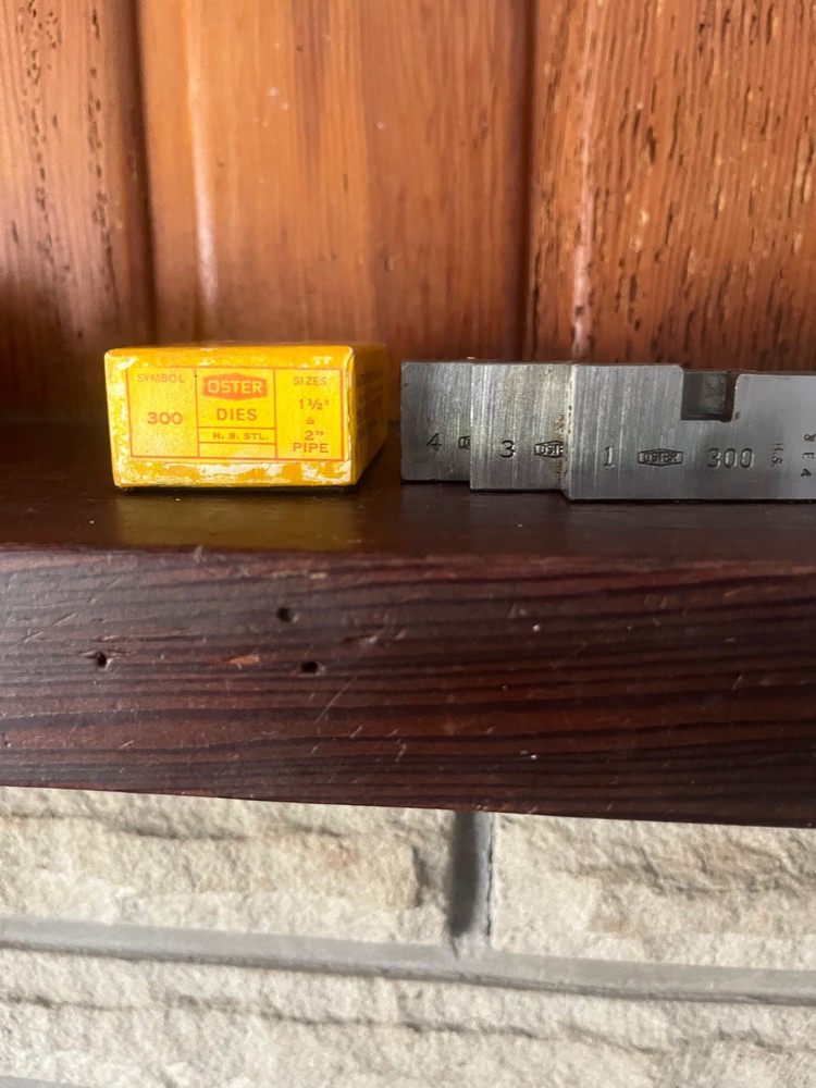 NOS Oster 1-1/2" to 2" Series 300 Pipe Threading Die Set, *Missing #2*