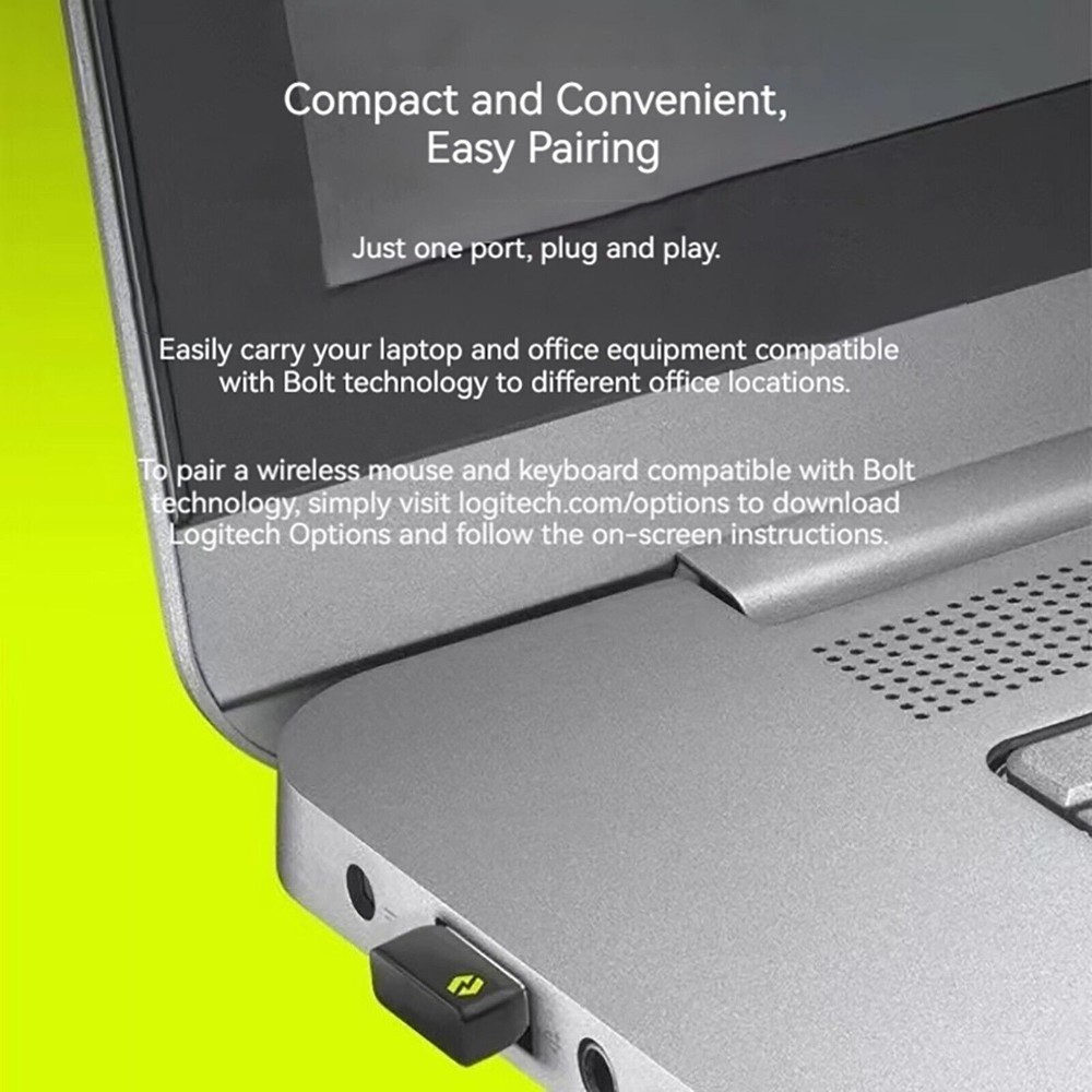 Wireless Dongle Receiver Adapter For Logitech Bolt Mouse M575/Master Keyboard