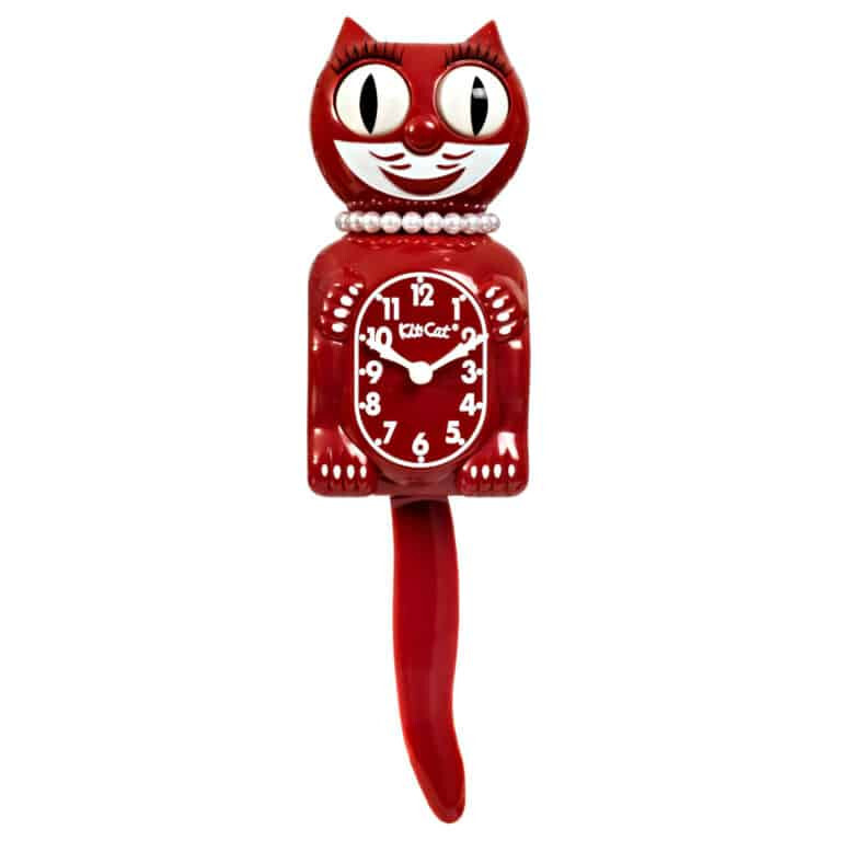 RETIRED Space Cherry Red Lady Kit Cat Klock Kat Clock