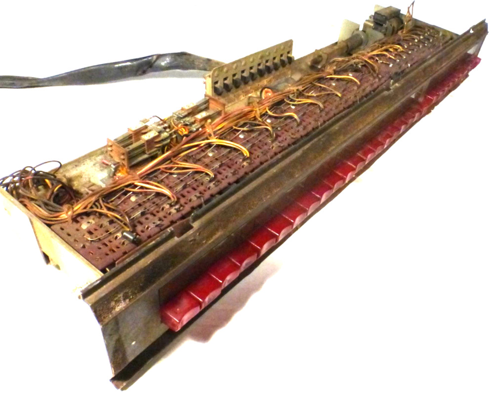 ROWE MM1 JUKEBOX:  Untested BUTTON RACK w/ "LAZY" LATCH COIL