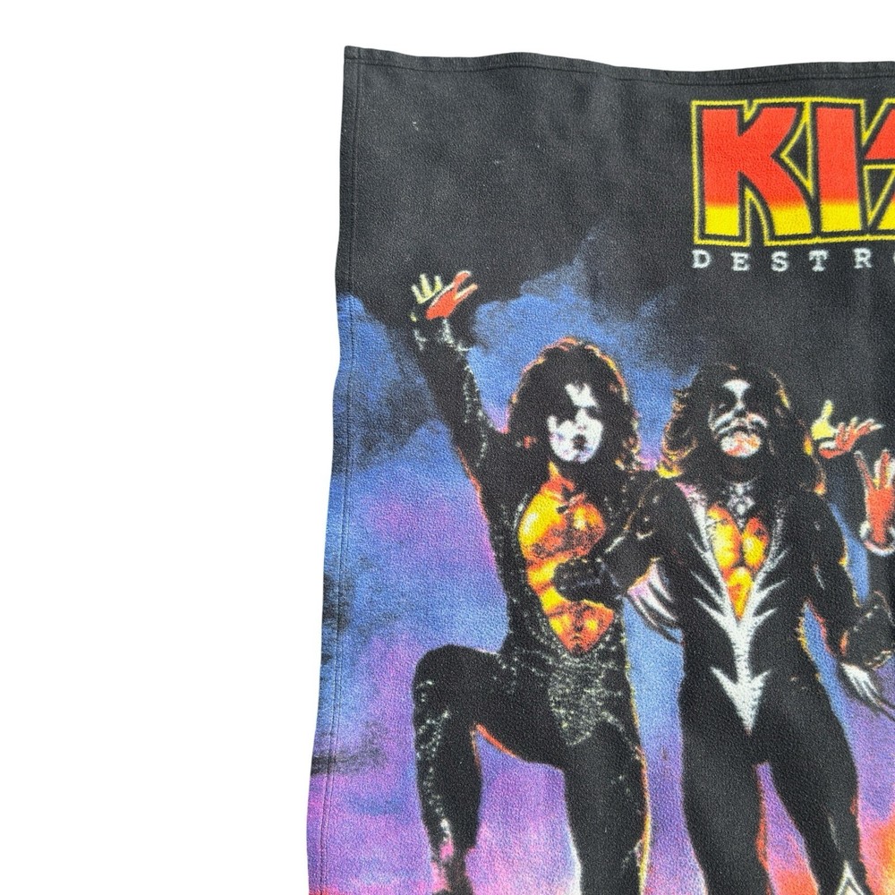 Kiss Destroyer Fleece Throw Blanket Wall Hanging 2009 Rock Express Metal Album