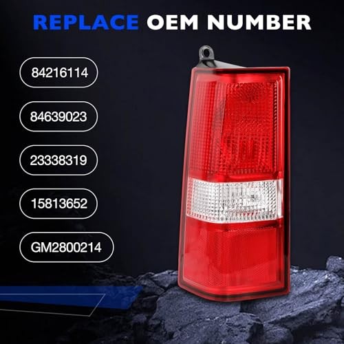 Tail Light Assembly Compatible with 2003-2023 Chevy Express/GMC Savana, Left