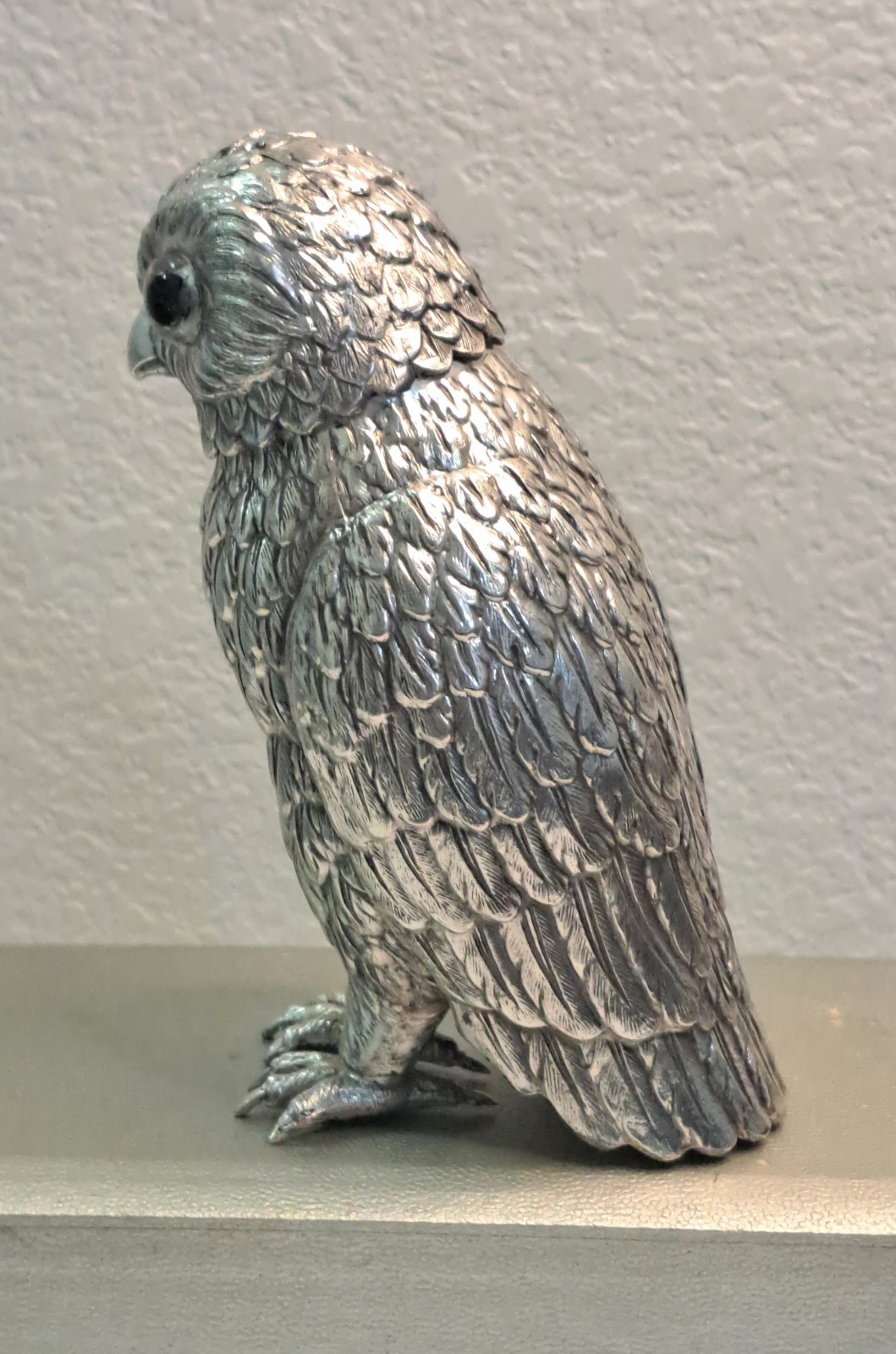 Antique Corbell & Co Silver Plate Owl Sugar Sifter Caster Muffineer Original Box