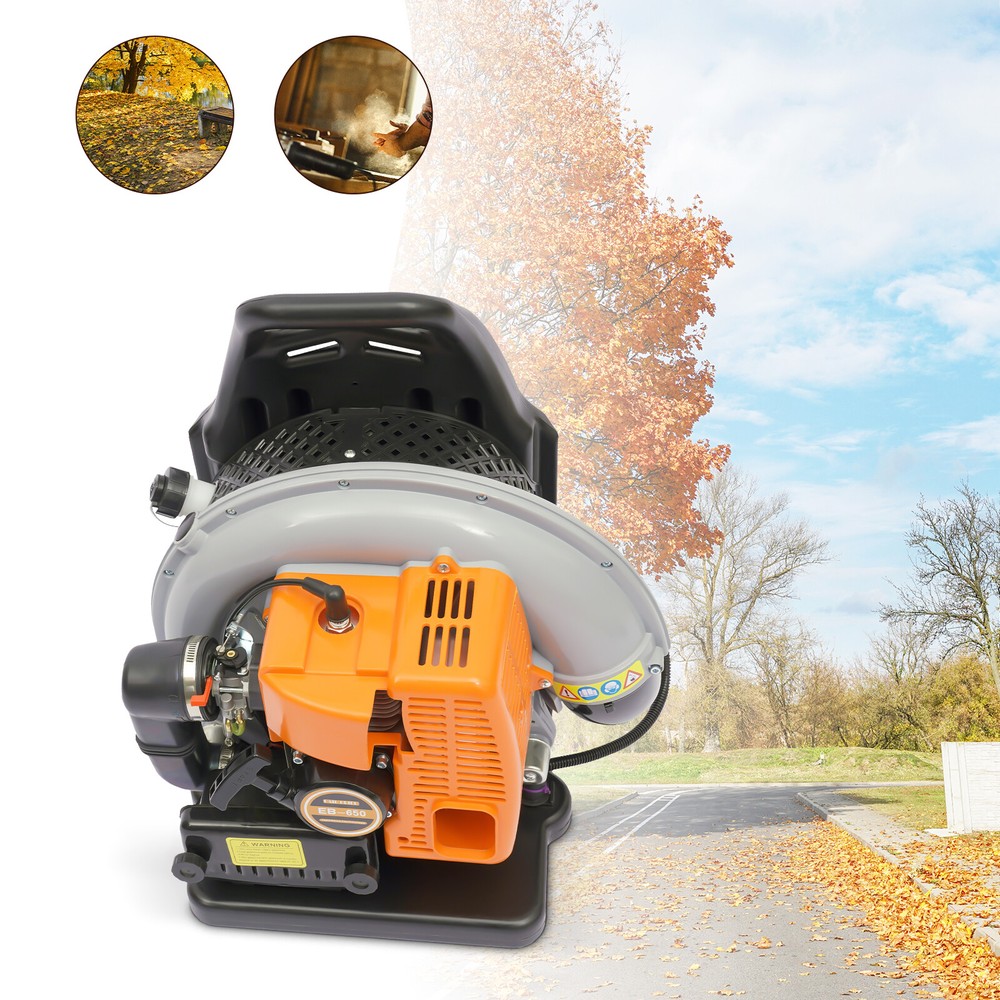63CC 2-Stroke Backpack Gas Leaf Blower, 4.3HP, 850CFM for Easy Cleanup