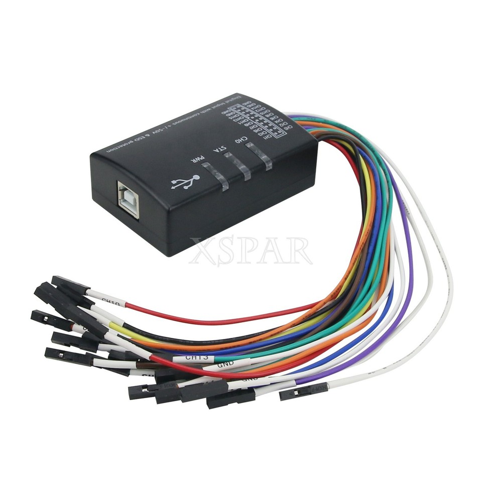 Mini 16 Logic Analyzer USB 100M Sample Rate 1.1.34 Support 1.2.10 Software USA