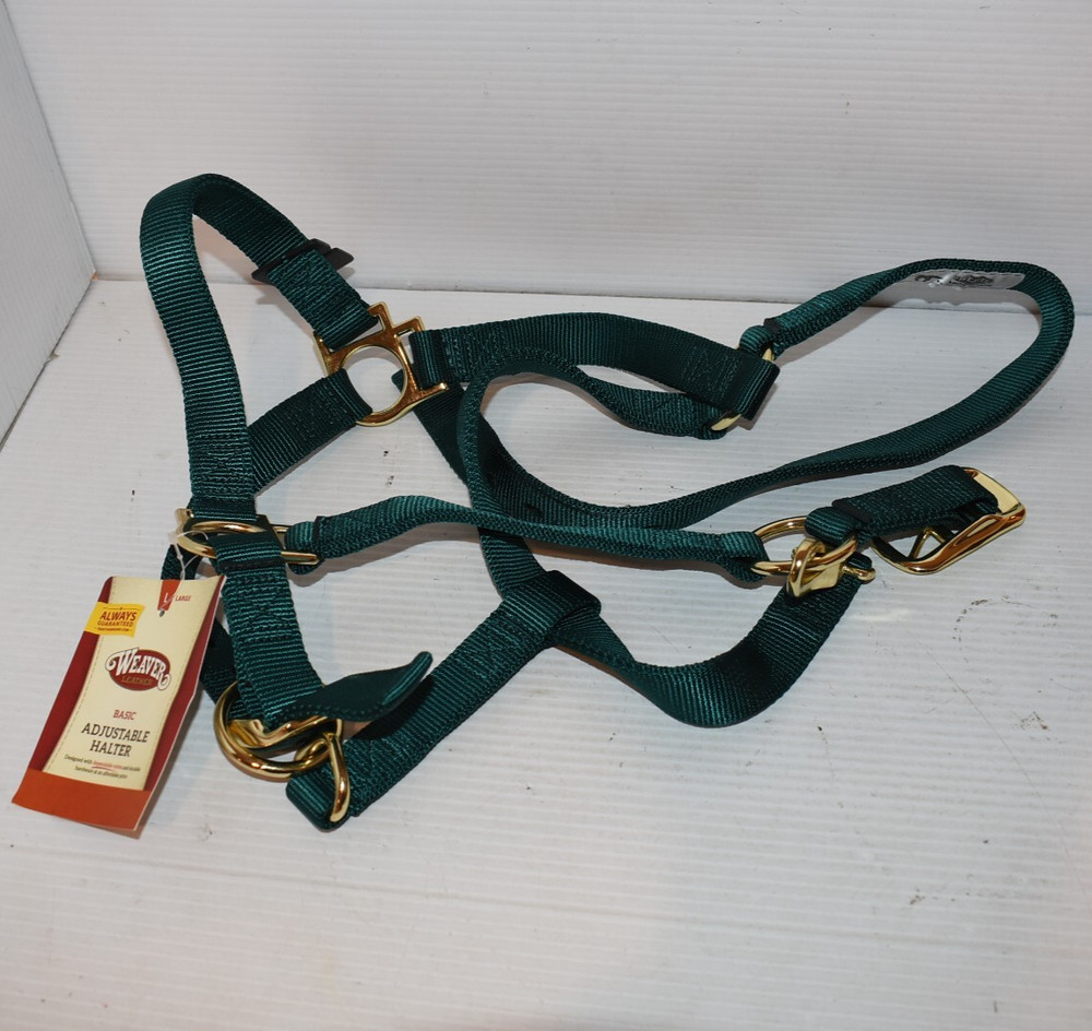 Weaver Basic Adjustable Halter Hunter Green w/ Snap Size Large