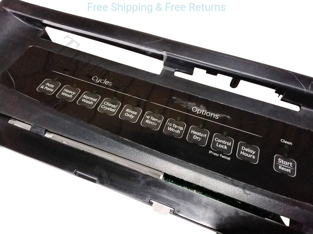 OEM Dishwasher Control Panel with Control Board PCB 165d8417 BLACK