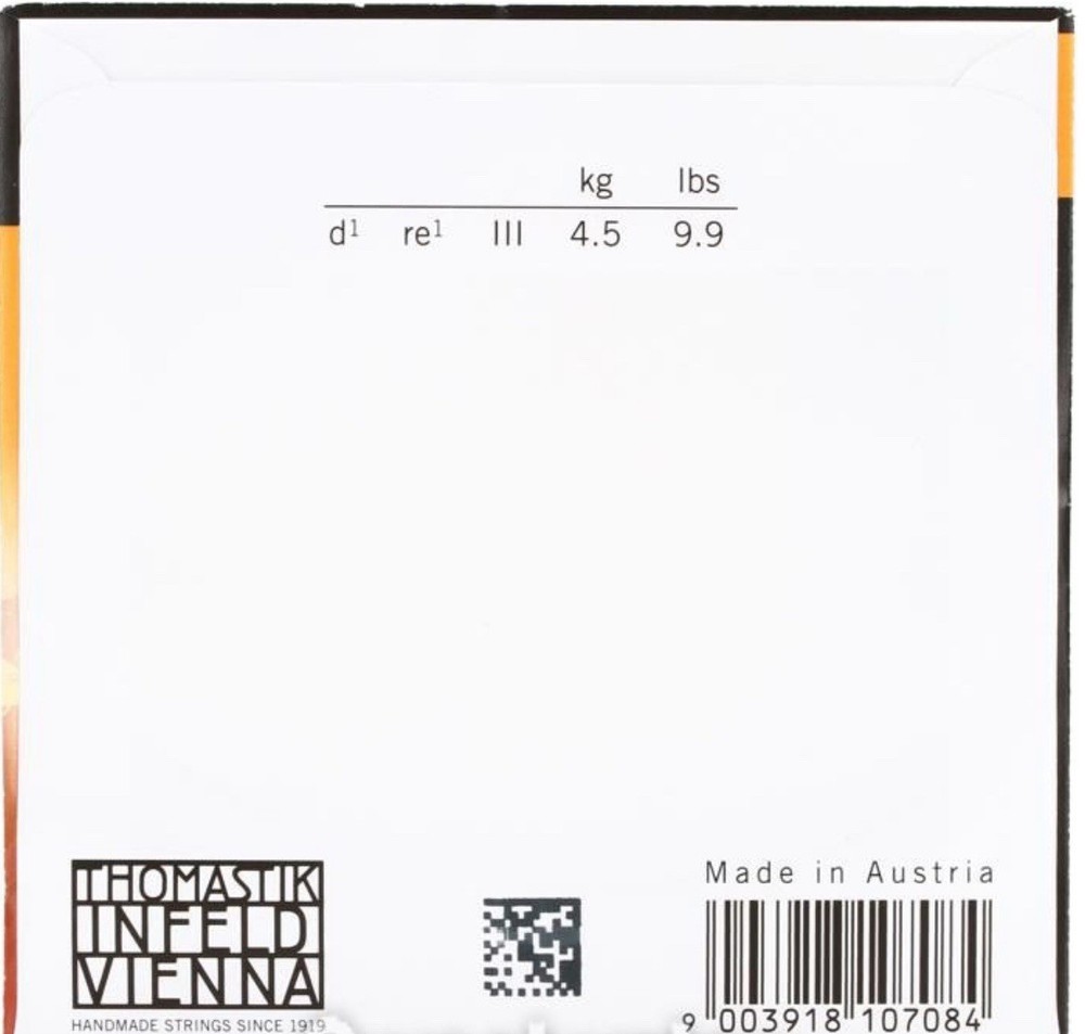 Thomastik Vision 4/4 Violin Strings Medium D, Silver Medium 4/4 Size