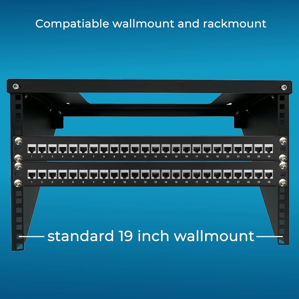 Patch Panel 24 Port Cat7 with Inline Keystone 10G Support, Coupler Patch Pane...