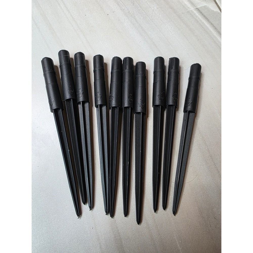 10 Pack Black Plastic Replacement Ground Stakes for Solar Landscape Path Lights