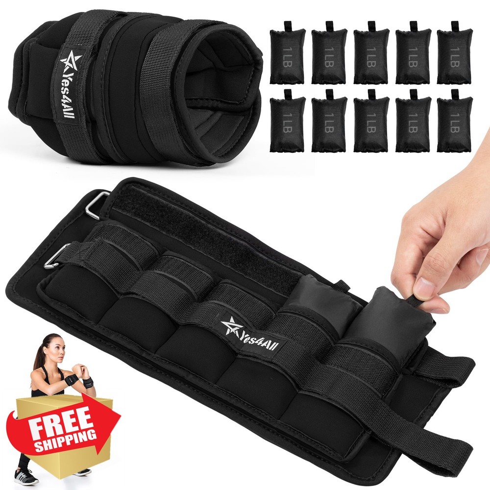 Yes4All Adjustable 3.5/5LB Wrist Ankle Weights Pair