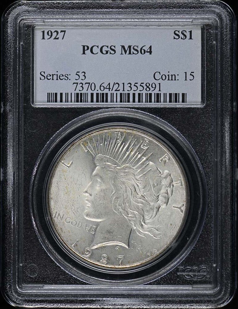 1927 $1 Peace Dollar PCGS MS64