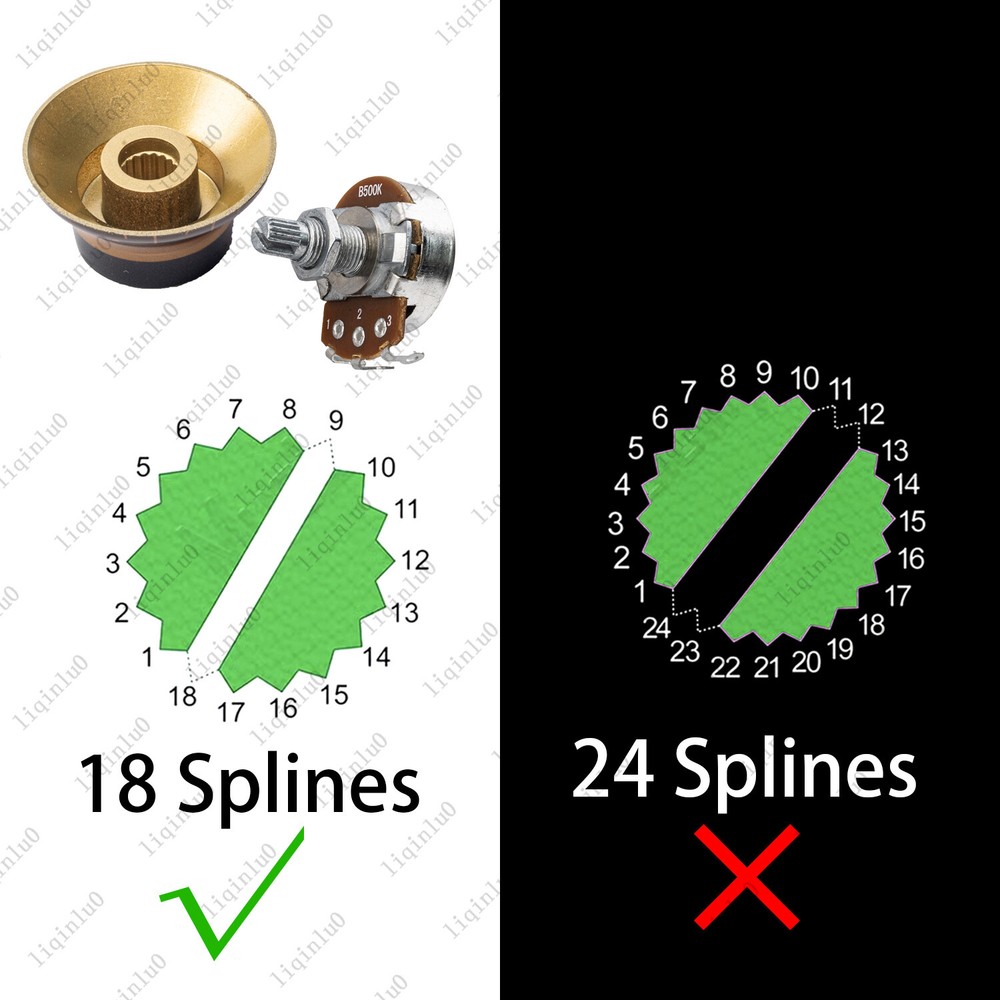 4 Pcs LP 50s Style Control Knobs Clear Speed Top Hat Bell Knobs For SG Les Paul