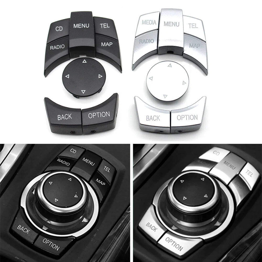 Interior Car CIC IDrive Multi Media Knob Menu Buttons Replacement For BMW E60 E6