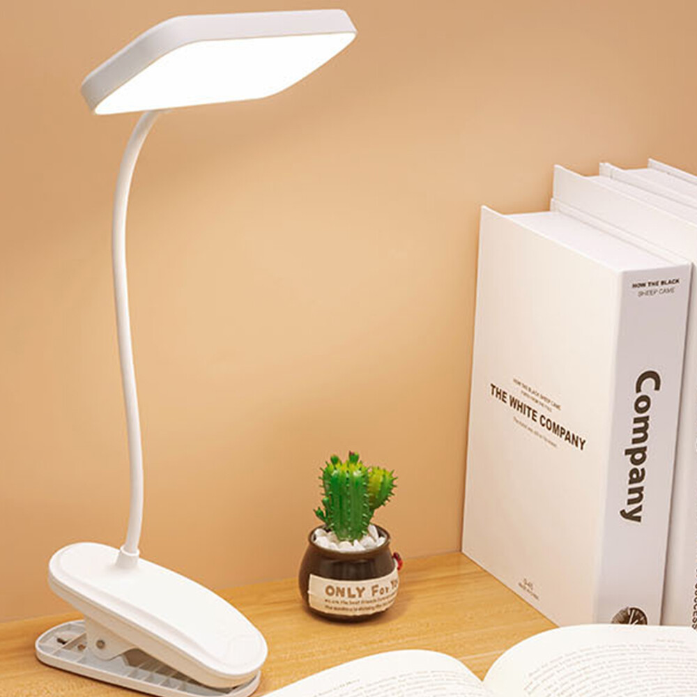 LED Desk Lamp Adjustable Neck Lamp with Clamp Eye-Caring Reading Desk Light