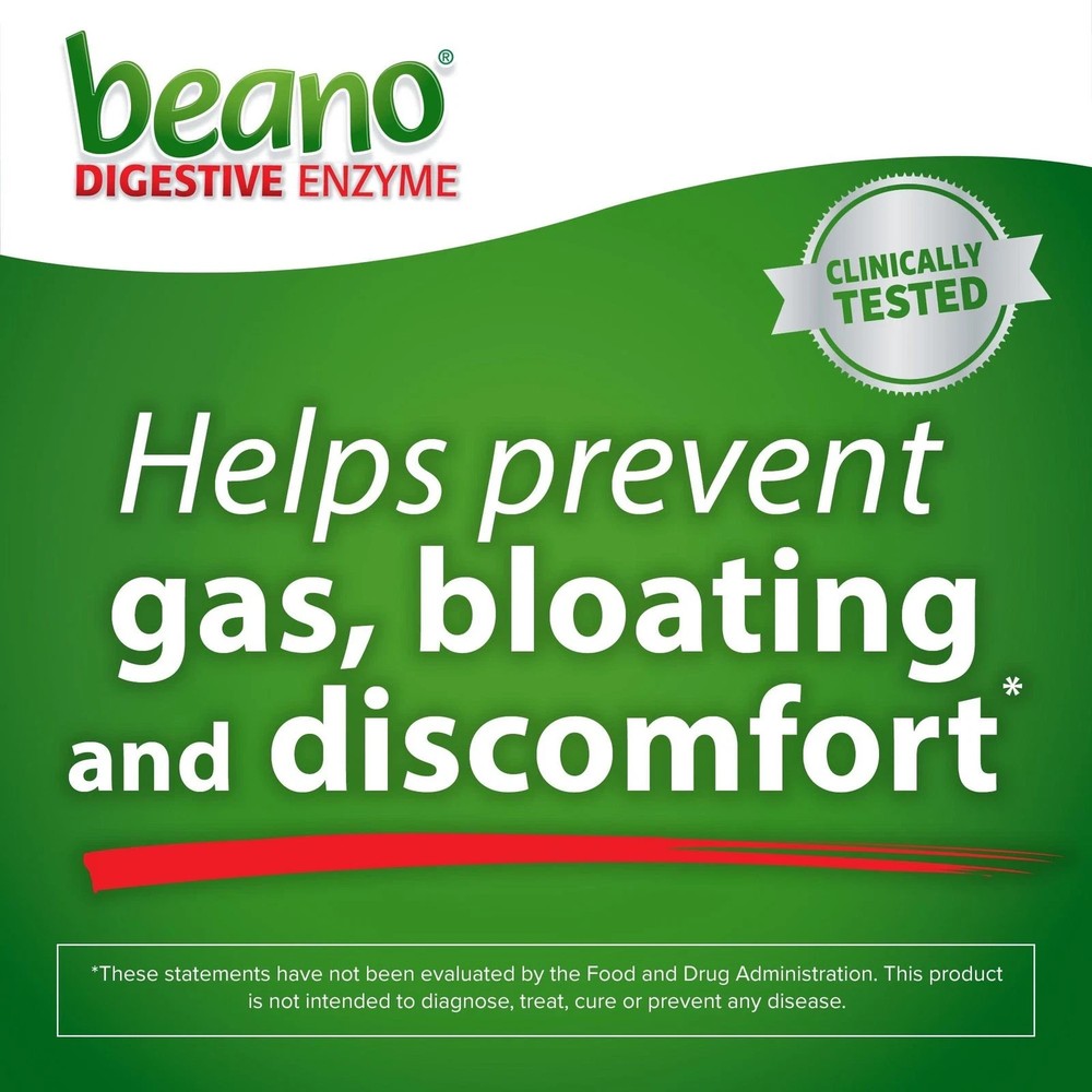 Beano Extra Strength Gas Relief Tablets Vegetarian Antigas Support - 2 Pack