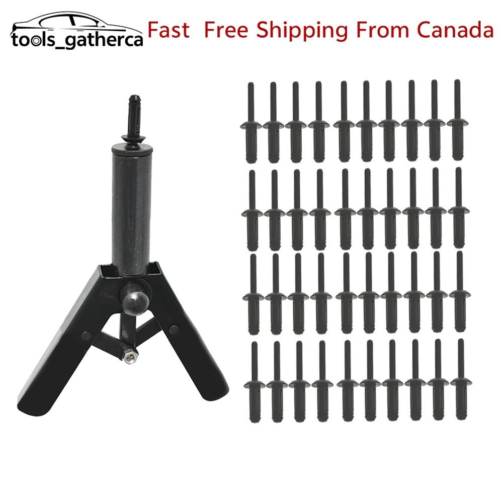 41 PCS PLASTIC POLY RIVET GUN QUICK SET RIVETING HAND TOOL Asorted Kit