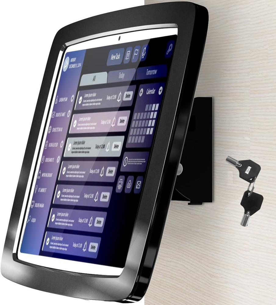 Tablet Wall Mount Lockable Tiltable anti Theft Security, Compatible with 10.9" I