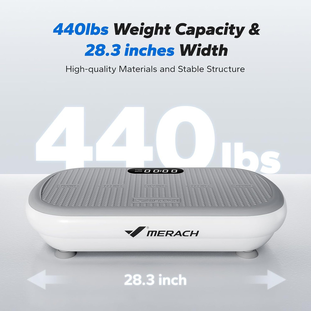 Vibration Plate Exercise Machine, Vibration Plate 440 Lbs Capacity, Bluetooth an