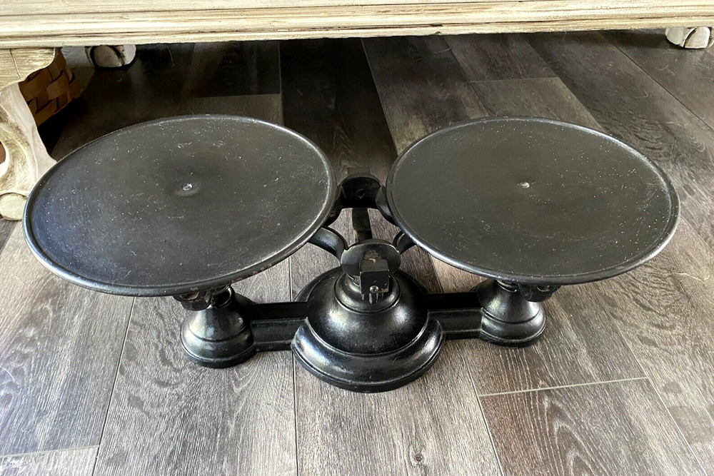 Antique Balance Scale Cast Iron Black