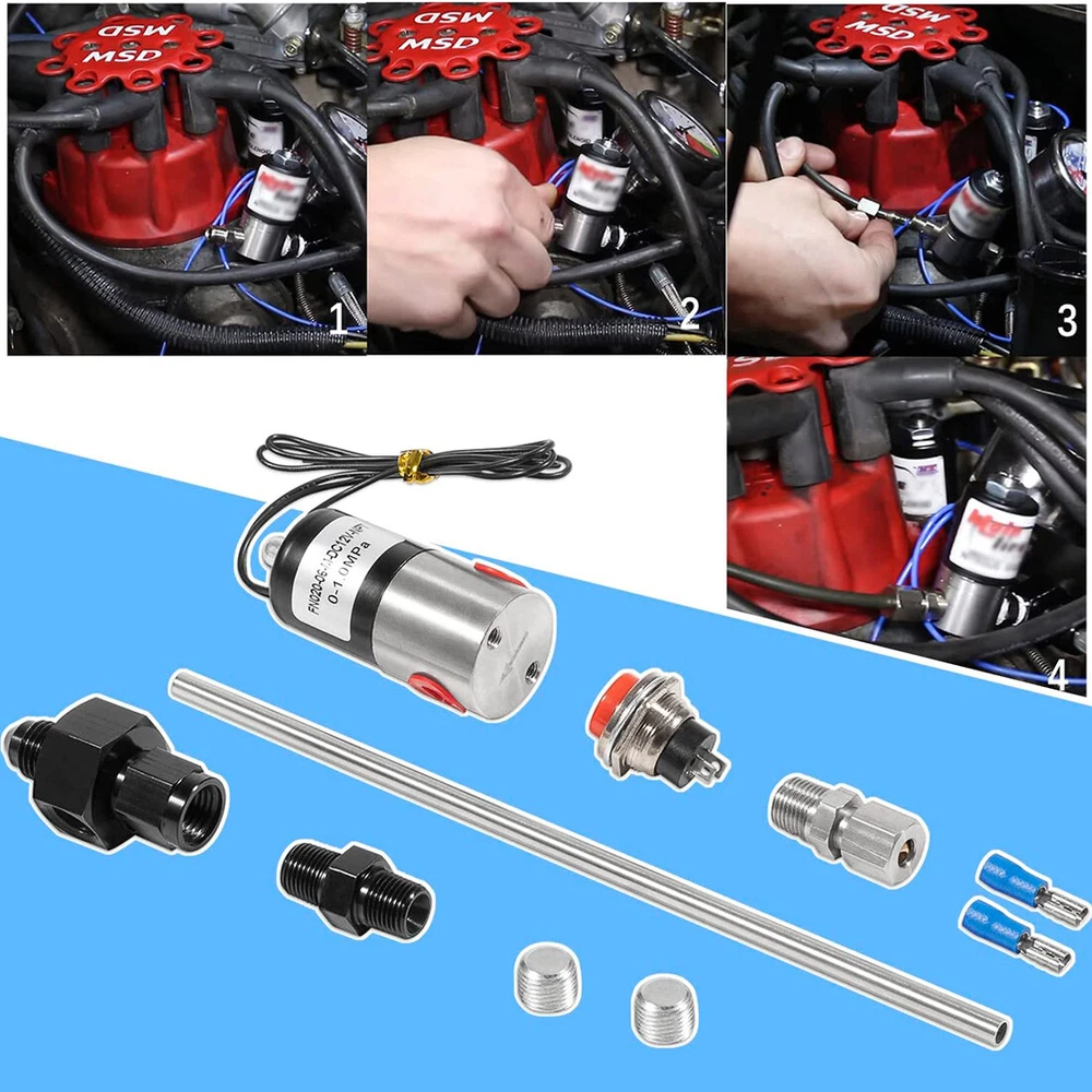 16030 NOS 4AN Line Nitrous Purge Valve Kit For Purging Nitrous Oxide System