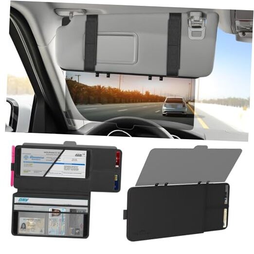 Sun Visor Extender for Car with Registration Holder, Adjustable Car Visor