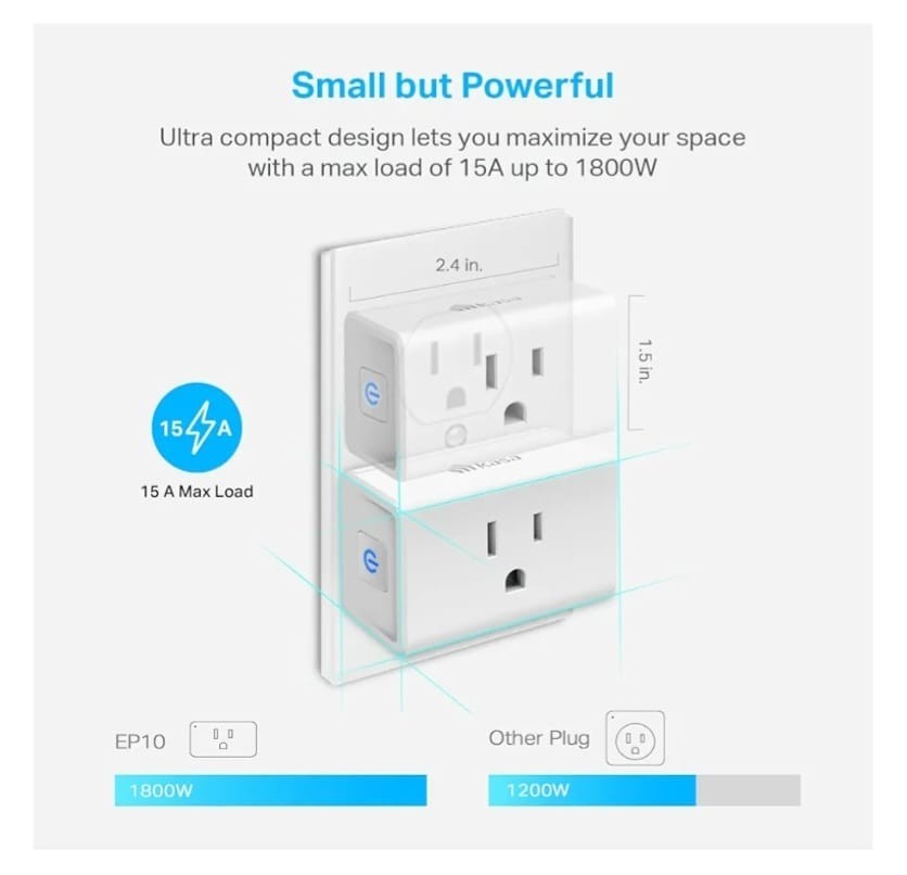 TP-Link Kasa Smart Wi-Fi Plug Mini 2-Pack EP10P2 NEW