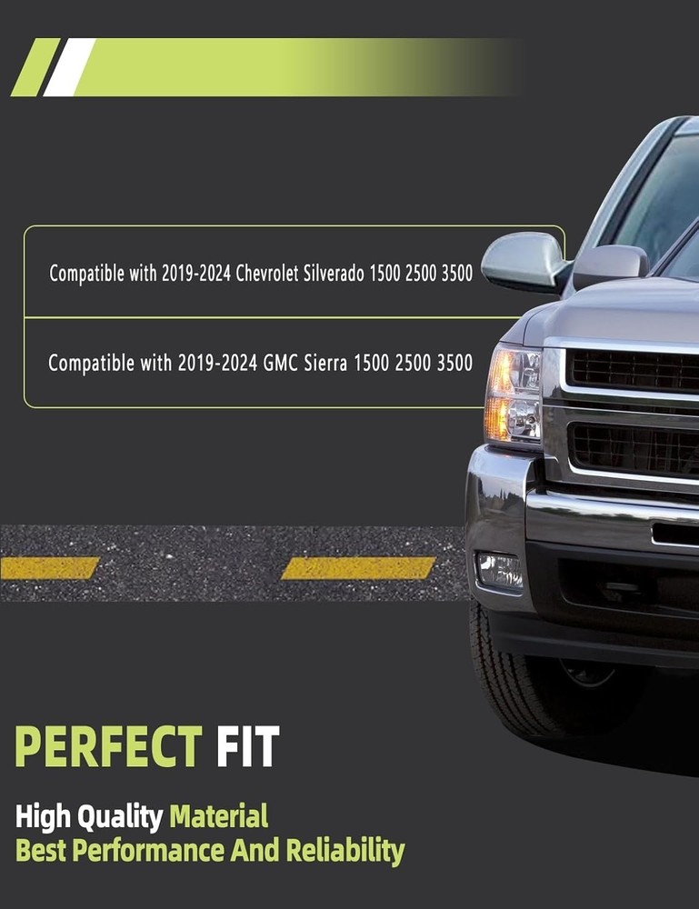 Outside Mirror COutside Mirror Covers Compatible with Chevy Silverado 1500 2500