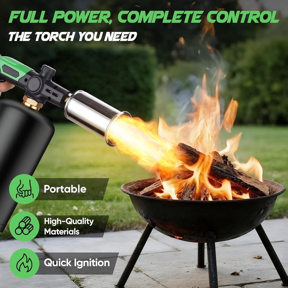 Versatile Kitchen Blow Torch & Campfire Starter - Perfect for Searing Steaks