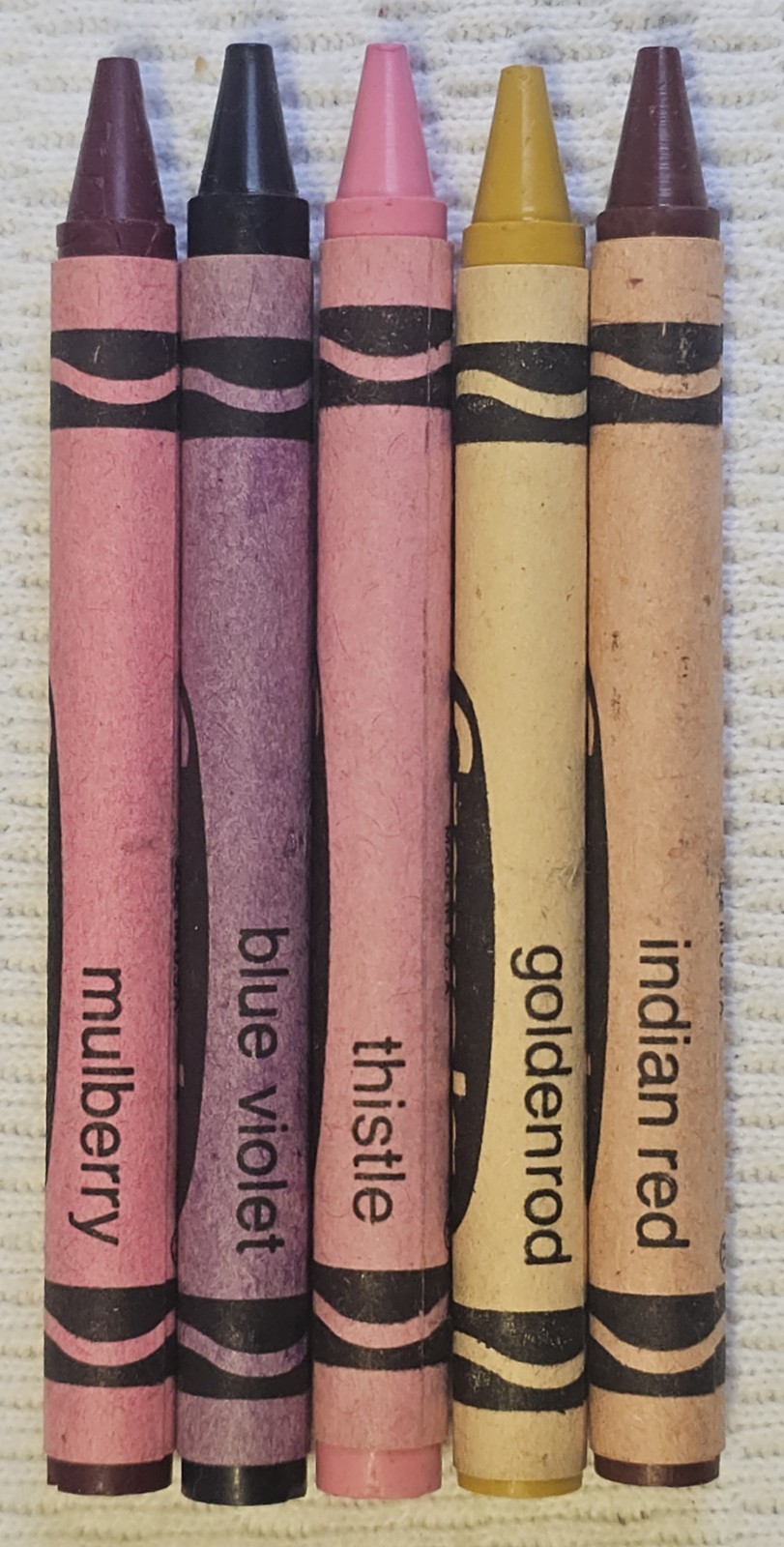 1990 Crayola Crayons 1st EVER Dandelion Cerulean + Indian Red Thistle Goldenrod