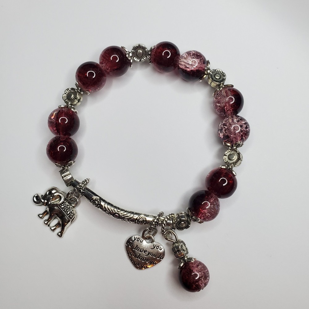 Hand crafted artisan unique gemstone bracelet