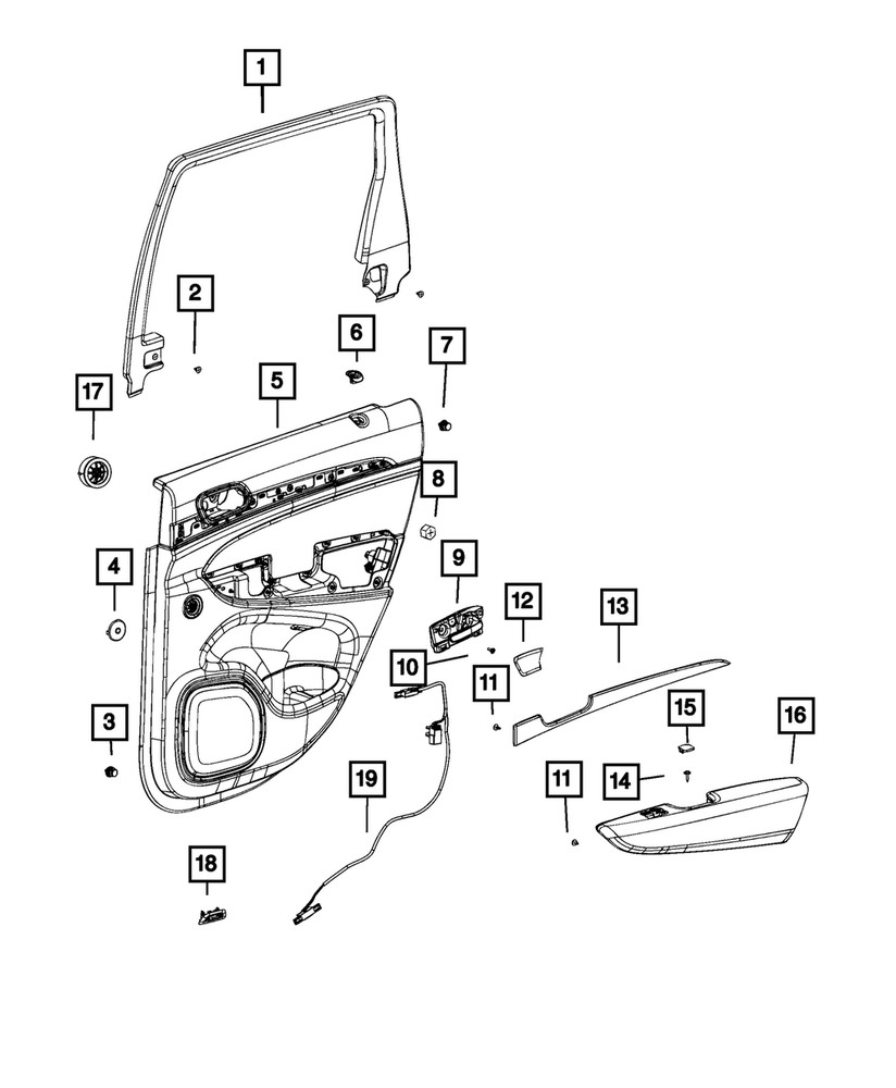 Genuine Mopar Speaker Grille 6NT97LR9AA